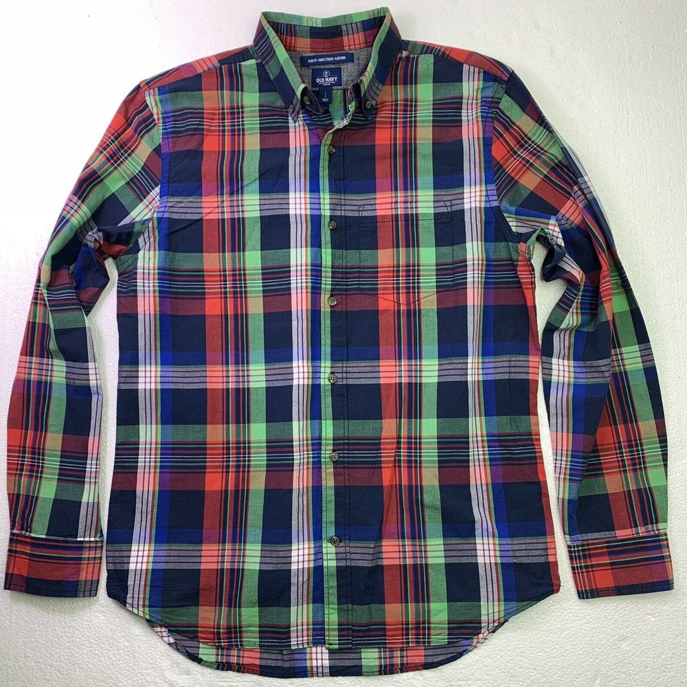 Old Navy Men's Slim Fit Plaid  Shirt